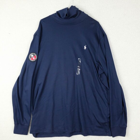 Polo Ralph Lauren Sweater Mens XXL 2XL Navy Blue Downhill Racing Athletic - Picture 1 of 10